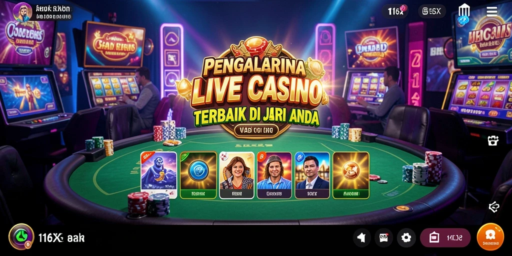 Tampilan gameplay langsung yang menarik dari 116X Live Casino.