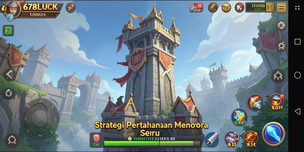 Tampilan gameplay <strong>678LUCK</strong> dalam pertarungan Tower Defense yang seru dan strategis.