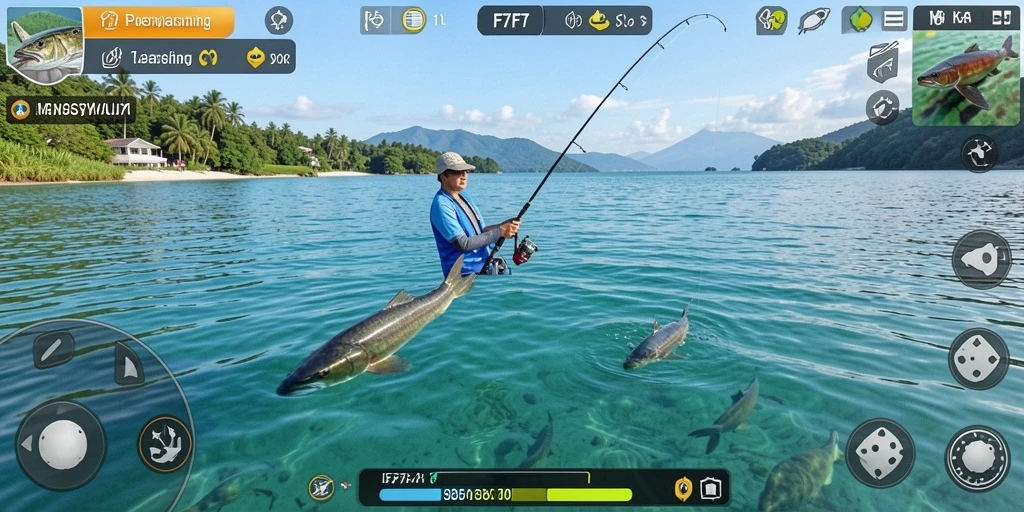 Tampilan gameplay F7F7 yang menggugah semangat memancing.