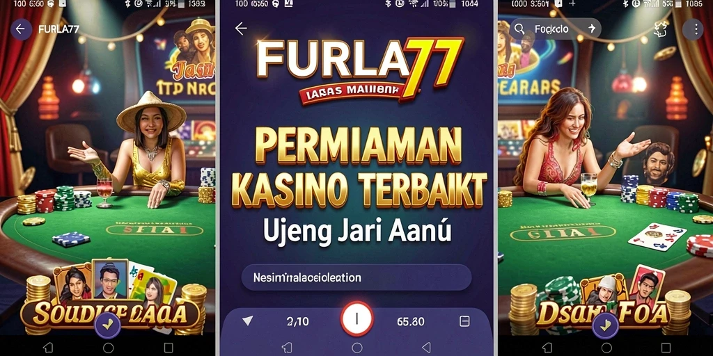Screenshot utama FURLA77 yang menunjukkan grafik permainan kasino yang menarik.