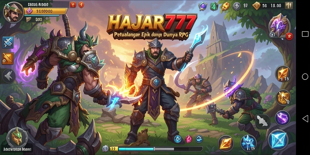 Tampilan gameplay HAJAR777 yang menegangkan di dunia RPG.