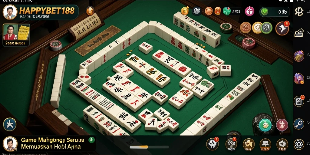 Tampilan menawan dari gameplay Mahjong di HAPPYBET188.