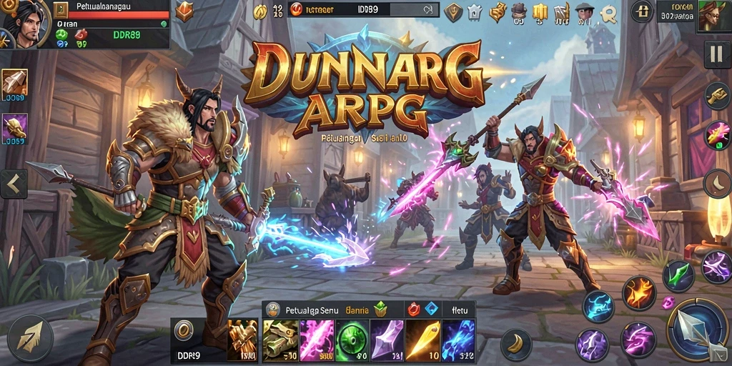 Tampilan gameplay mendebarkan di dunia ARPG IDR89.