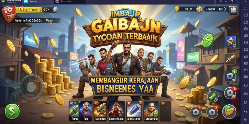 Tangkapan layar gameplay IMBAJP yang menampilkan pengelolaan bisnis yang intens.