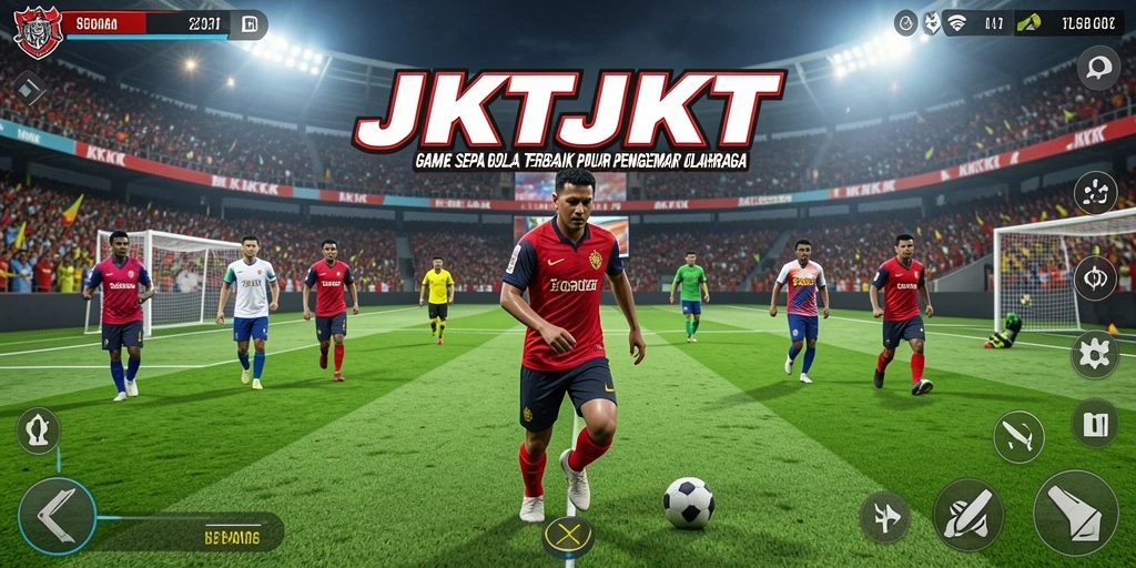 Tampilan gameplay seru dalam JKTJKT saat pertandingan berlangsung.