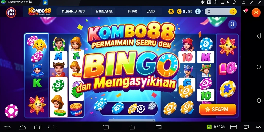 Tampilan gameplay seru dalam KOMBO88 dengan Bingo langsung.