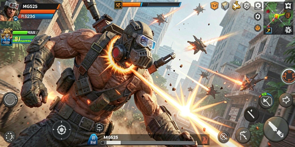 Screenshot MG525 menampilkan aksi seru dalam gameplay yang mendebarkan.
