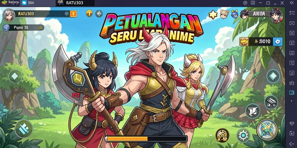 Gambaran gameplay dinamis penuh warna di RATU303.