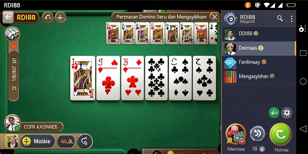 Screenshot gameplay RDI88 menampilkan pengalaman seru bermain Domino.