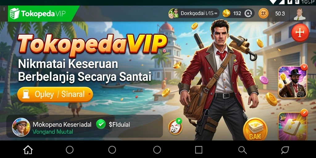 Screenshot utama TOKOPEDIAVIP menampilkan berbagai produk rebana.