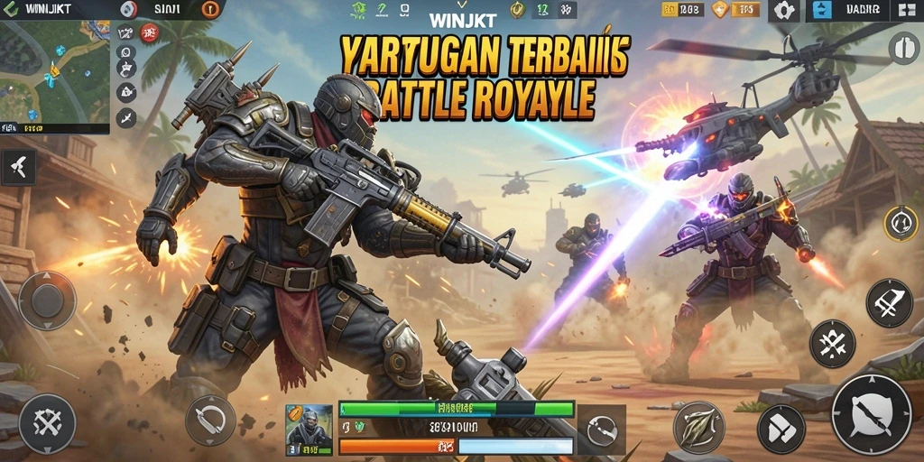 Screenshot WINJKT menampilkan aksi mendebarkan dalam Battle Royale.